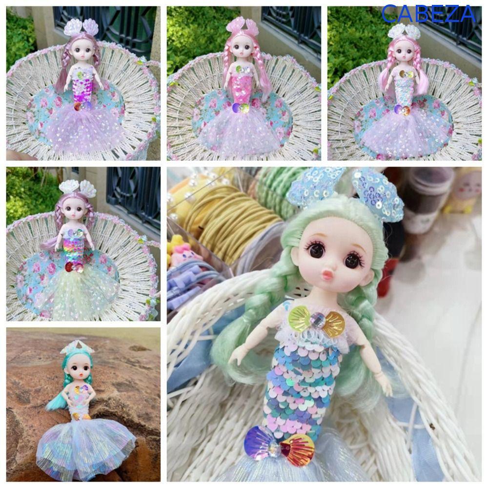 CABEZA Bjd ตุ๊กตานางเงือกของเล่น, BJD Mermaid Joint Movable Bjd Princess Mermaid ตุ๊กตา, น่ารัก 24 ซ
