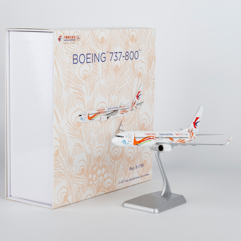 NG 100/200 China Oriental Airlines B737-800 นกยูงสีส้ม B-1788/B-1789 เครื่องบินโลหะรุ่น