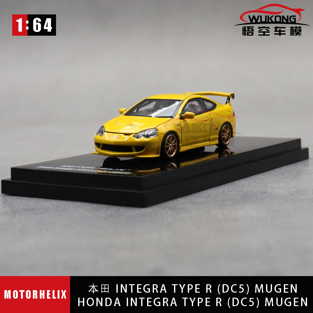 [สต๊อกพร้อม] MOTORHILIX 1: 64 Honda INTEGRA TYPE R DC5 MUGEN โมเดลรถโลหะผสมตกแต่ง