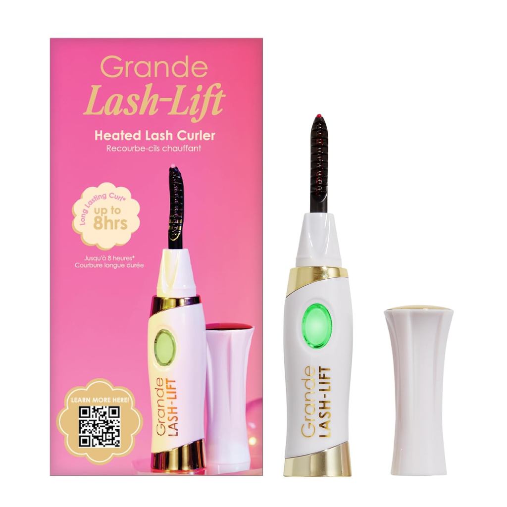 Grande Cosmetics LASH-Lift ที่ดัดขนตาอุ่นแบบชาร์จไฟได้, DAVT สีขาว