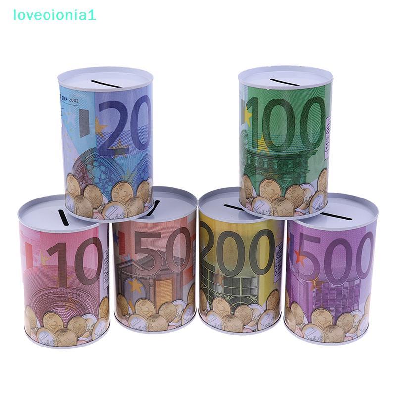 loveoionia1 Euro Dollar Money Box กระบอกปลอดภัย Piggy Bank Bank Bank สําหรับเหรียญ Deposit Boxes IA