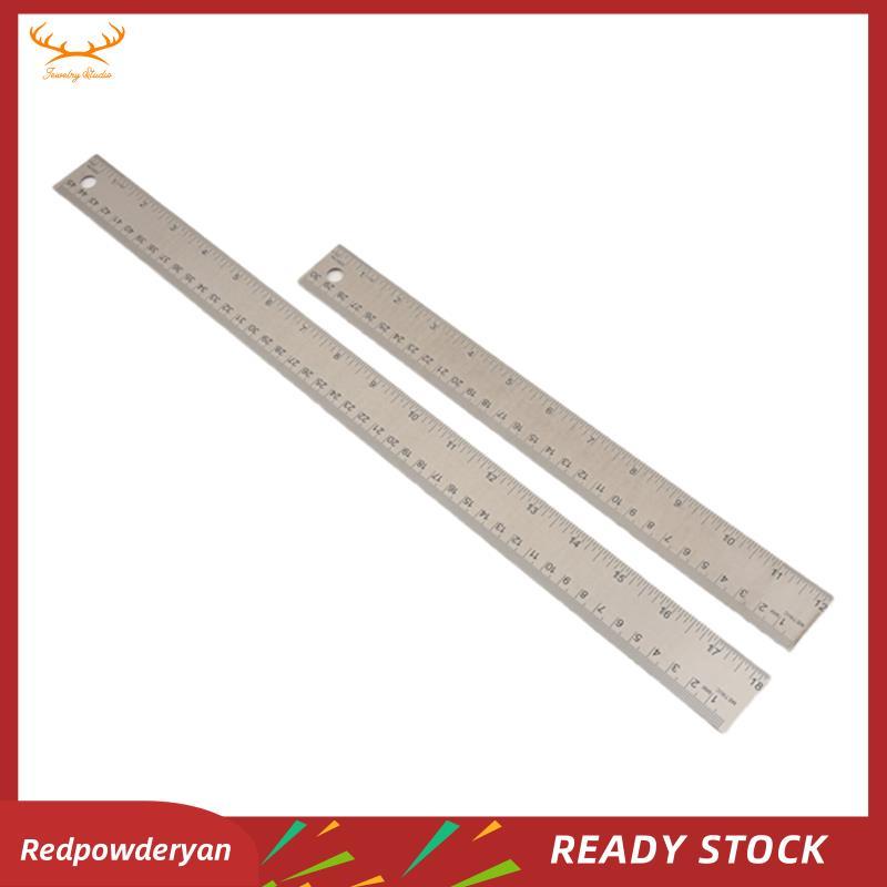 [Redpowderyan] ไม้บรรทัดสแตนเลสพร้อม Cork Backing:(12+18 นิ้ว) ไม้บรรทัดสแตนเลส ไม้บรรทัดกันลื่นพร้อ