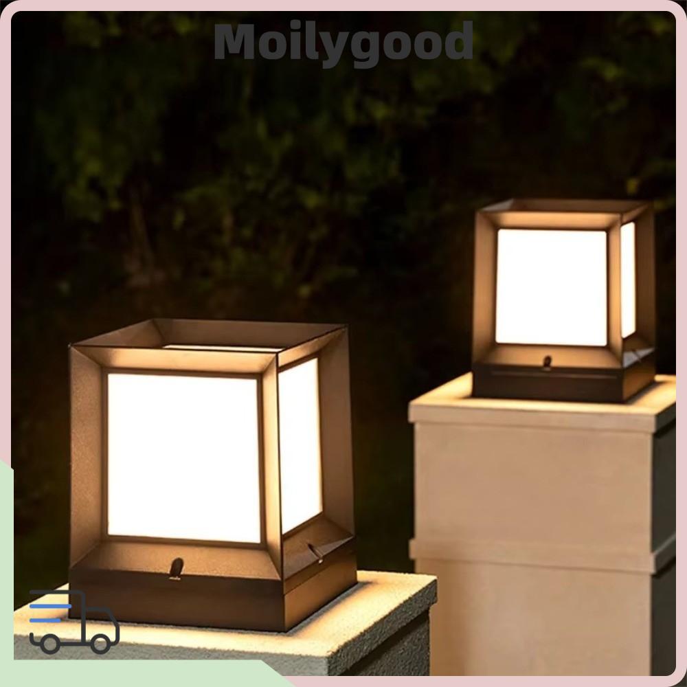 MOILYTH ไฟ Led โพสต์กลางแจ้ง, ไฟคอลัมน์ติดตั้ง E27, คอลัมน์โมเดิร์น Pier IP54 กันน้ํา 220V ไฟหมวกไฟฟ