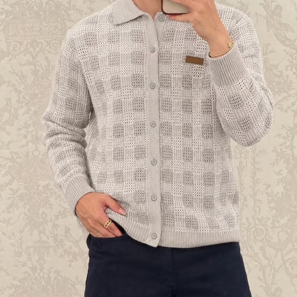 BYE3 Lsv * Hollow Small Label Sweater เสื้อกันหนาวผู้ชาย Boutique Sweater