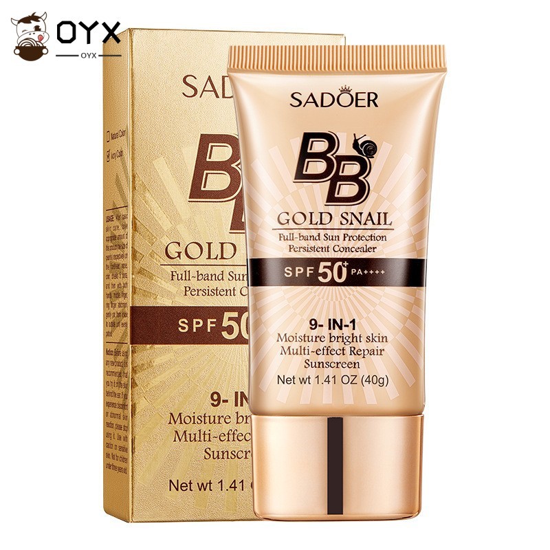 ROREC SADOER SPF50+ PA+++ Gold Snail Sunscreen BB Cream คอนซีลเลอร์ครีม Sunblock 40g