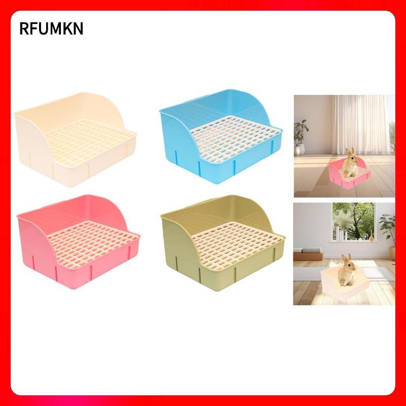 [rfumkn] Pet Rabbit Pet Toilet Small Animal Toilet Corner Litter Pan for Ferret