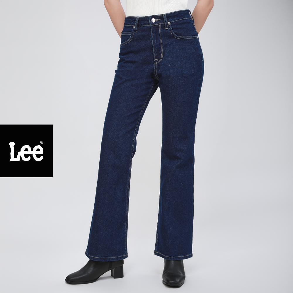LEE กางเกงยีนส์ผู้หญิง เอวสูง ทรงตรง ขาม้า รุ่น LE F126WJEAN02 สียีนส์กลาง