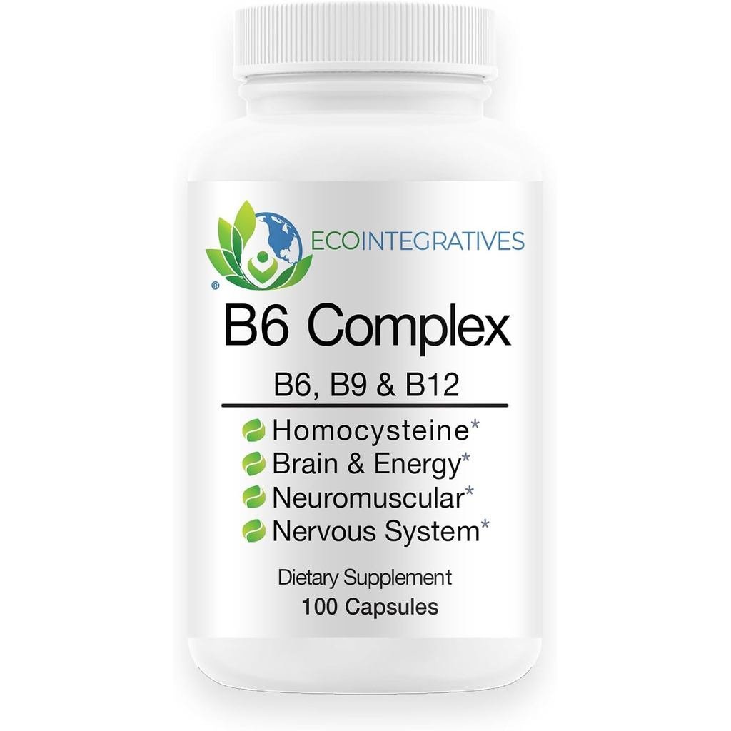 วิตามิน B6 Complex B9 Folate & Vitamin B12-100 แคปซูล