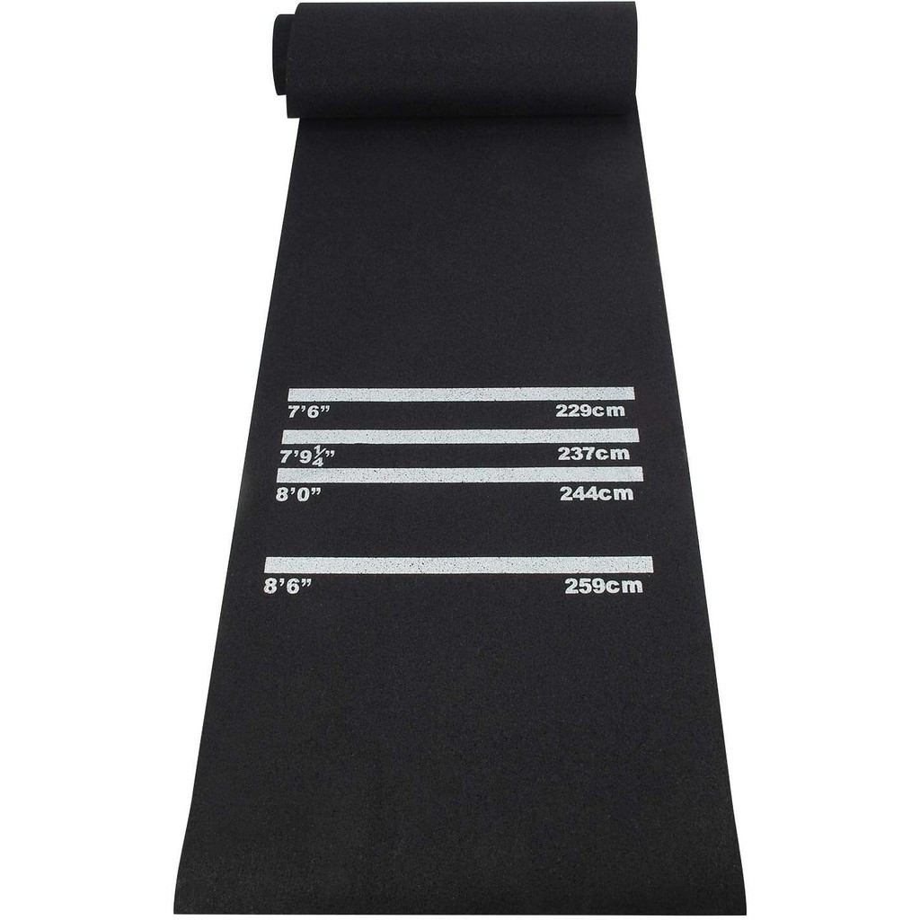 Youyijia Darts Mat 4 พรมยางกันลื่นสำหรับกระดาน Dart ขนาด 300 ซม. x 62 ซม.