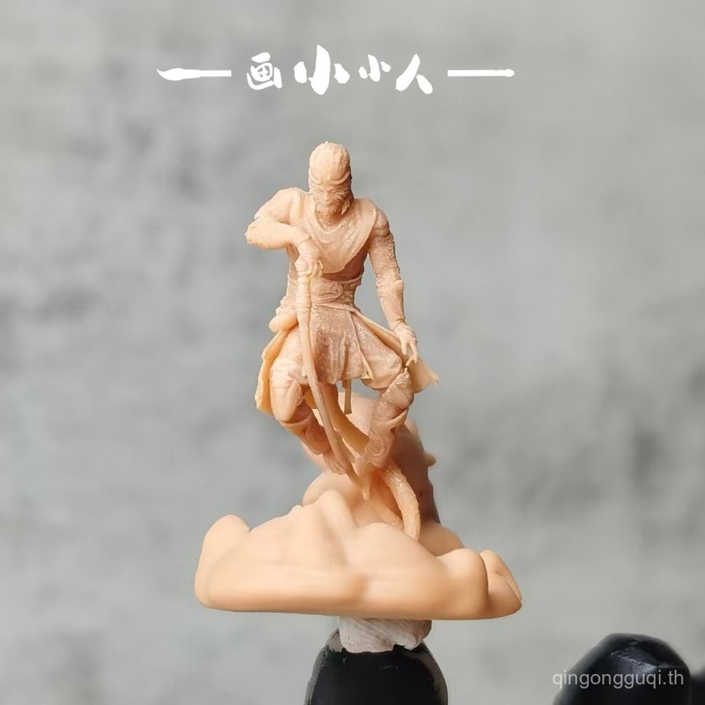 Destiny Leisure Driving Cloud Black Mythology Son Goku Game 1: 64 ตุ๊กตาจิ๋วรุ่นสีขาวฉากความแม่นยําส