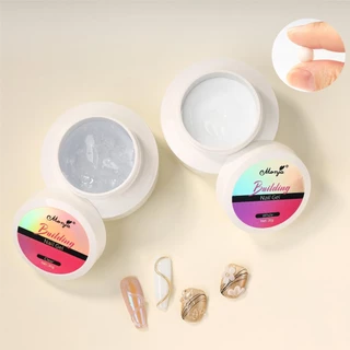 Monja 30g เล็บ UV GEL Builder Extension เจลโปแลนด์สีขาวใส 3D รูปง่ายขยายหยิกประติมากรรม DIY decor