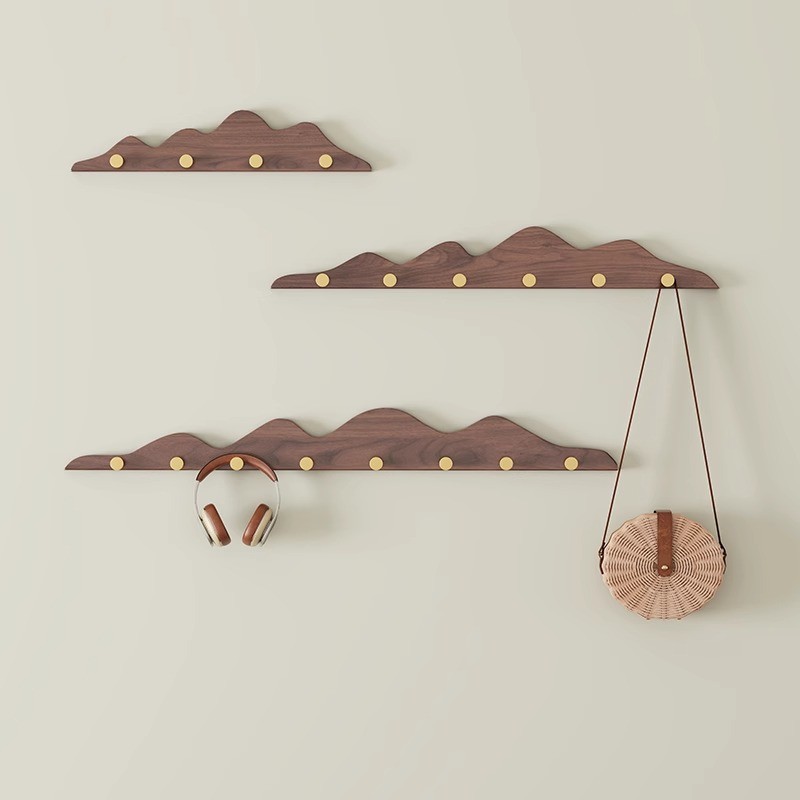 Hill ไม้แขวนเสื้อแขวนผนัง Creative Entrance Entrance ไม้แขวนเสื้อด้านหลัง Entrance เสื้อผ้าหมวกตะขอเ