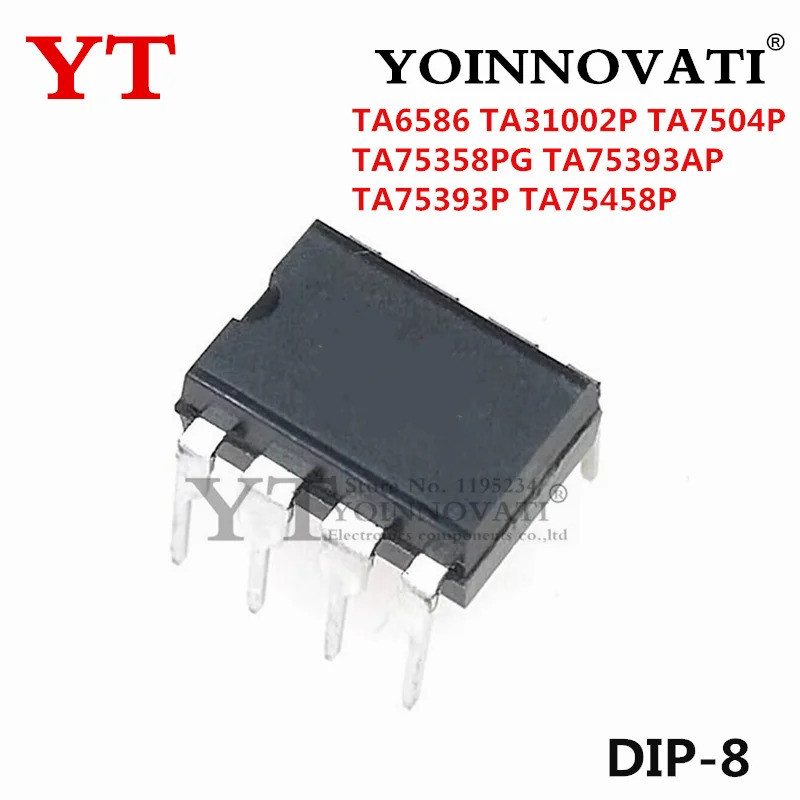 5PCS TA6586 TA31002P TA7504P TA75358PG TA75393AP TA7593P TA75458P DIP ชิป ic