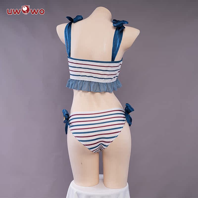 พร้อมสต็อก Uwowo Uwowo Small Shark Gawr Gura Gawo Gura คอสเพลย์ชุดว่ายน้ําผู้หญิงฤดูร้อน