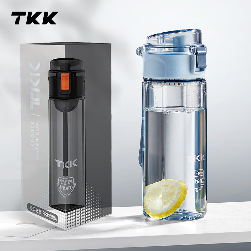 TKK ขวดน้ำเด็ก วัสดุ Tritan BPA FREE ความจุ 400ml กระบอกน้ำเด็กพกพา ไปโรงเรียน น้ำหนักเบา แบบยกดื่ม