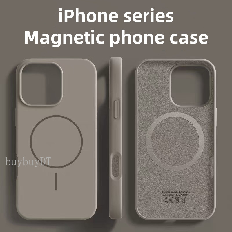 คุณภาพสูง Liquid Magnetic เคสโทรศัพท์สําหรับ iPhone 16 PRO MAX 15 14 13 12 11 PRO MAX กรณีความงามกันกระแทกปลอก iPhone 14 15 16 Plus ในตัวผ้ากํามะหยี่