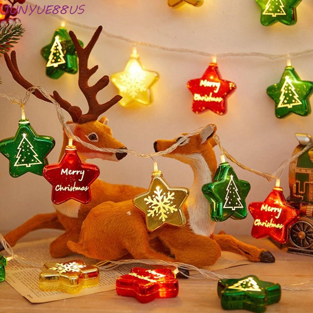 JUNYUE88US Electroplating Ball String Light, 1.5/3M ตกแต่ง Christmas Ball Star LED Light String, สีส