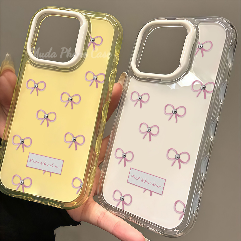 โบว์ น่ารักเคสมือถือสำหรับไอโฟน17AIR 11 16 17PROMAX โปร่งใสรวมทุกอย่างแล้ว case for iPhone 11 13plus 15 14 12 16 ProMax