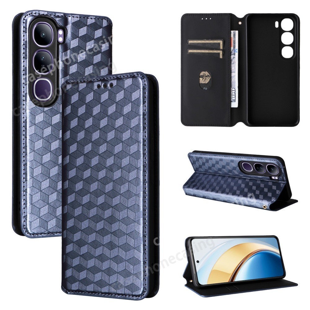 เคสโทรศัพท์สําหรับVivo Y21D Y31 Y04 Y29 Y29S Y29T 4G 5G 2025 FlipหนังFlip Casing Card Slot Stand Hol