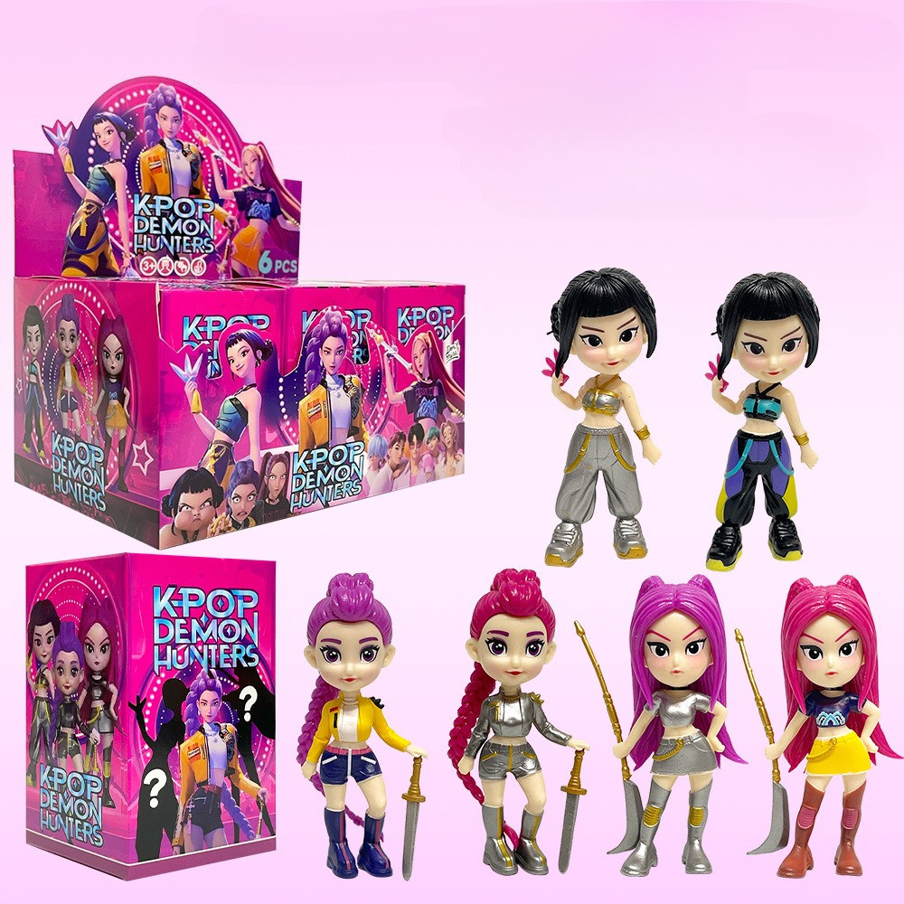 KPop Demon Hunters Action Figure Mira Rumi Zoey HUNTR/X Demon Hunters กล่องตาบอด 6 ชิ้นคอลเลกชันของเล่นของขวัญ
