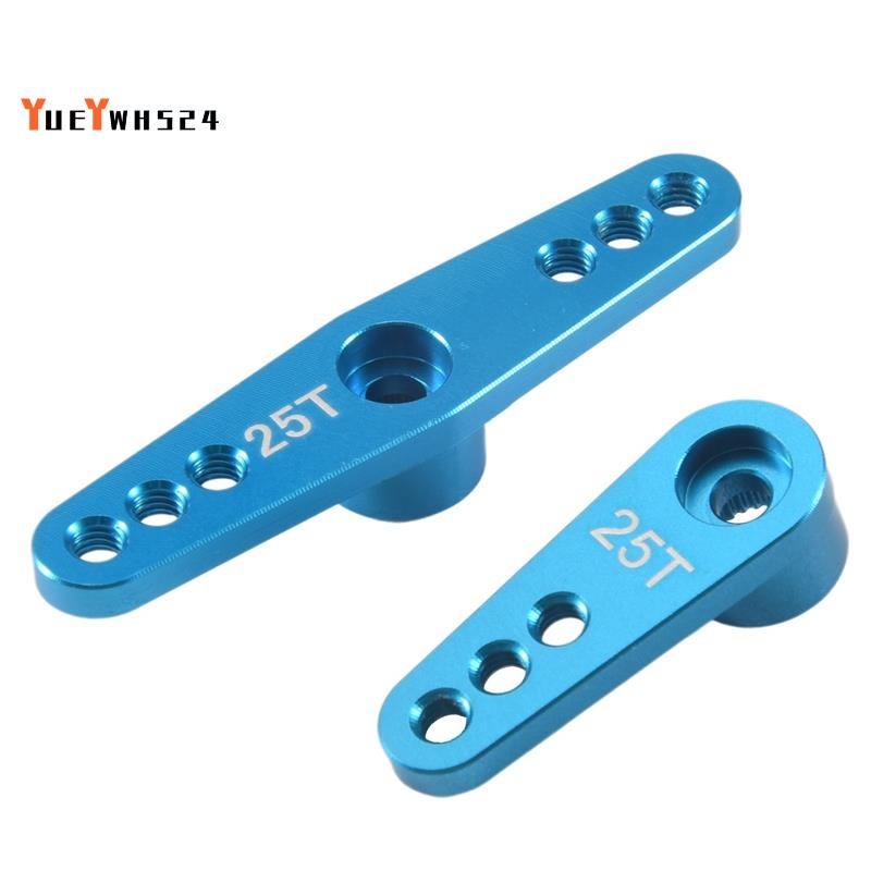 [ขายดี Y4]25T อลูมิเนียม RC Servo Arm Horn สําหรับ Futaba Savox Xcore HL HD Power RC เครื่องมือ,สีฟ้