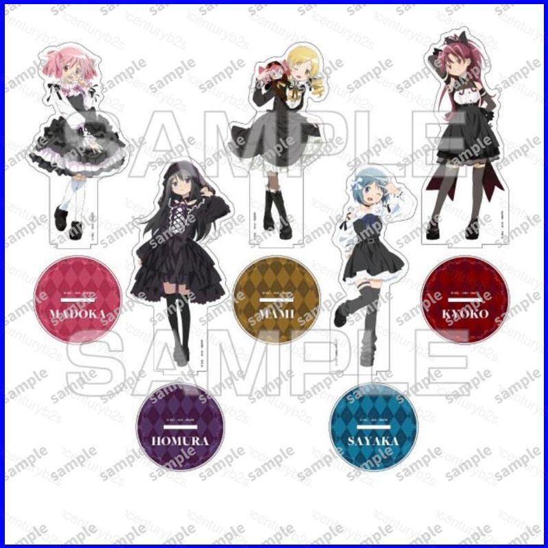 G2P Puella Magi Madoka Magica รูปของเล่นอะนิเมะอะคริลิคขาตั้งตุ๊กตาผู้ถือแผ่น Madoka Homura สีดําชุด