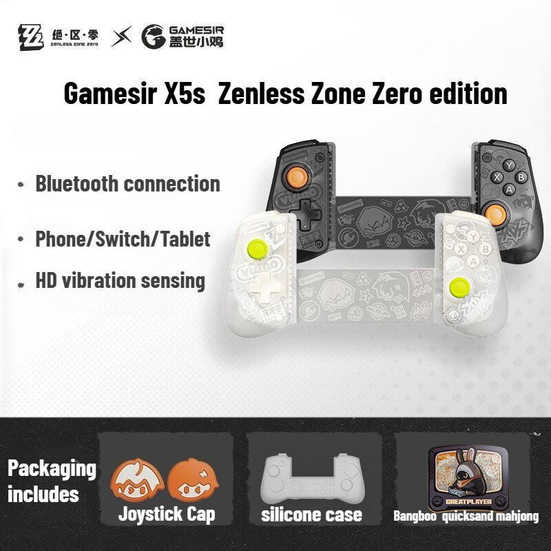 Gamesir X5s Zenless Zone Zero edition คอนโทรลเลอร์ไร้สายบลูทูธ 5.3 Hall Effect Sticks สําหรับ Android Ios PC แท็บเล็ตสวิทช์ 1 2