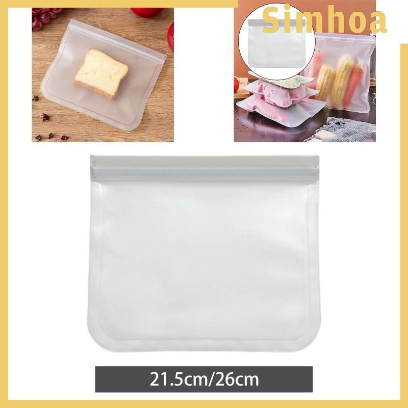 [SIMHOA] ถุงเก็บอาหาร Ziplock Peva Leakproof Freezer Organization ใช้งานง่าย Durability Premium Free