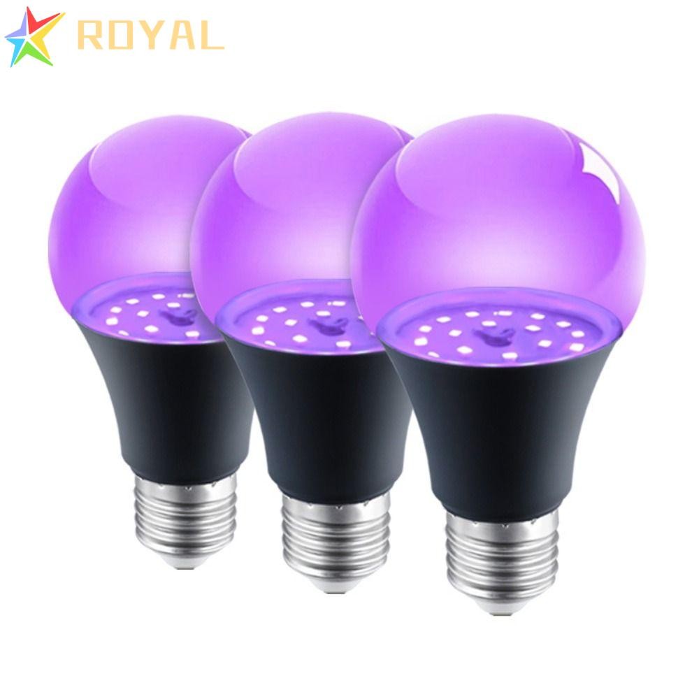 ROYAL UV Purple Bulb, Aluminium E26/E27 Spiral Purple Black Light Bulb, Portable 10W 85-265V 360 Glo