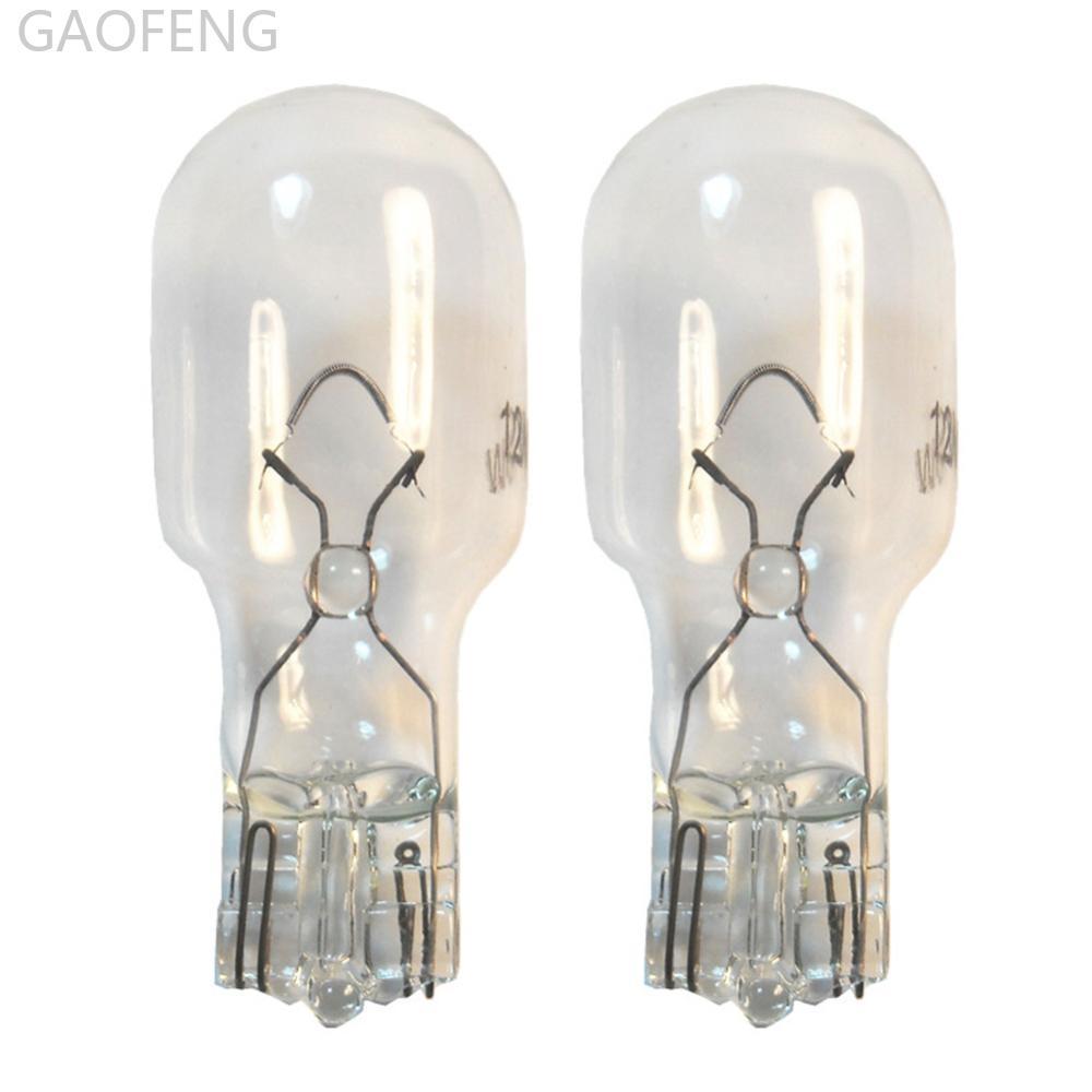 GAOFENG 2 ชิ้นกระจกรถยนต์ T15 W16W หลอดไฟฮาโลเจนภายในยานยนต์สีขาว/Amber Clear 12V W4X7
