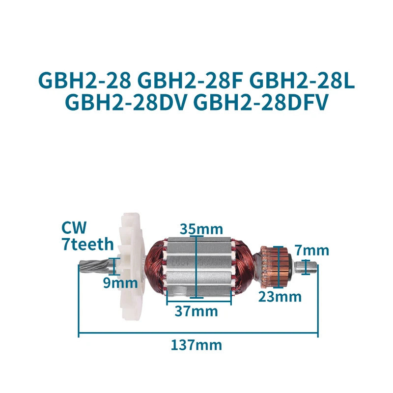 AC220-240V แขนสําหรับ Bosch GBH2-28 GBH2-28F GBH 2-28 L DV GBH2-28DFV โรเตอร์ Anchor Stator Coil มอเ