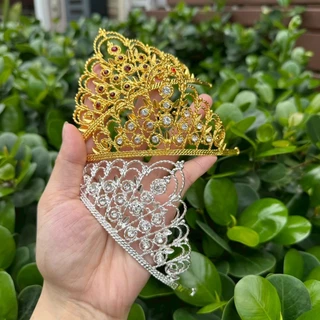 Vintage jewelry กะบังหน้าเครื่องประดับผม มงกุฎชุดไทยเพชร มงกุฎ