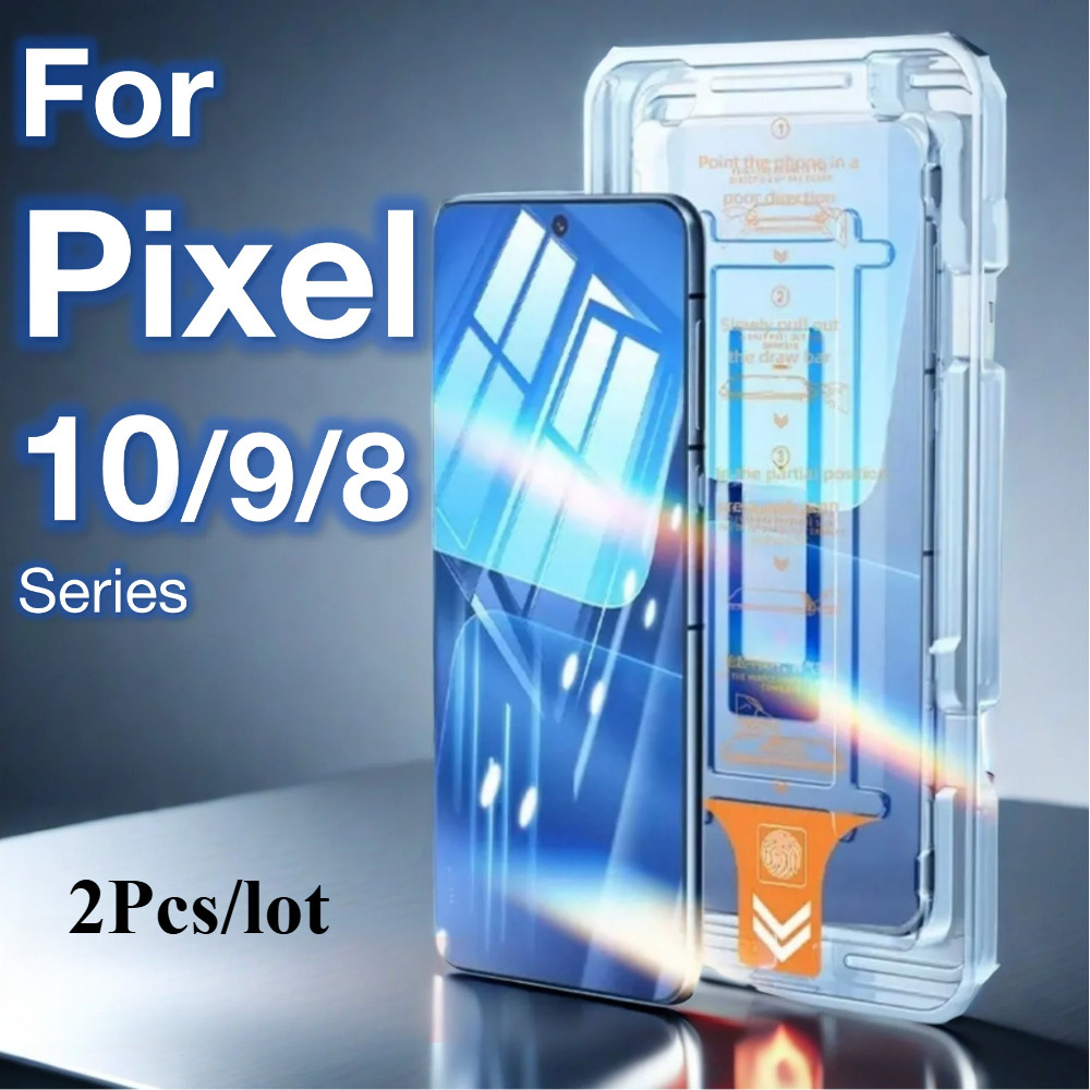 2 ชิ้นสําหรับ Google Pixel 10 9 Pro XL 8 Pro 8A 8 7 7a 6a 5G 9H ป้องกันหน้าจอ Toughened แก้วอุปกรณ์โ