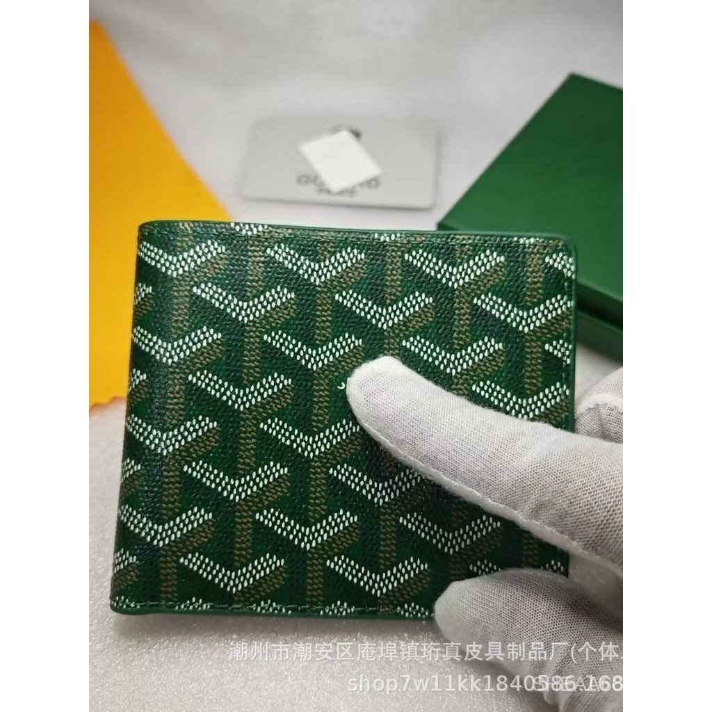 Goyard กระเป๋าสตางค์ Goyard Goyard ผู้ชายผู้หญิงกระเป๋าแฟชั่นขายดี All-match สวมใส่ซิปสไตล์ W5FS