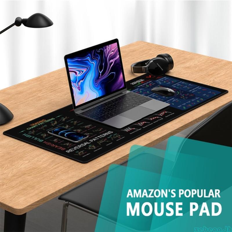 Zebeaath เมาส์สําหรับเล่นเกม NonSlip ยาง Backing Stain Resistance Cloth แผ่นรองเมาส์ขนาดใหญ่ Workspa