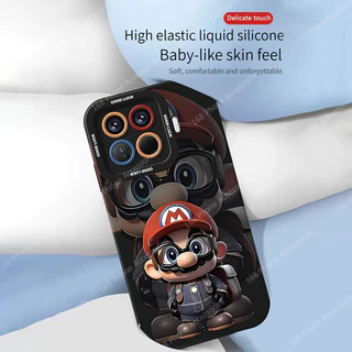 เคส Xiaomi 17T 15T 14T Pro เคส Xiaomi 17T 15T 14T 5G Case เคสการ์ตูนอนิเมะมาริโอ้ แบบด้าน ซิลิโคนอ่อนกันกระแทก พร้อมที่ป้องกันกล้อง สายคล้องโทรศัพท์ เคสกันรอยนิ้วมือ สำหรับเด็กผู้ชาย เด็กผู้หญิง และนักเรียน