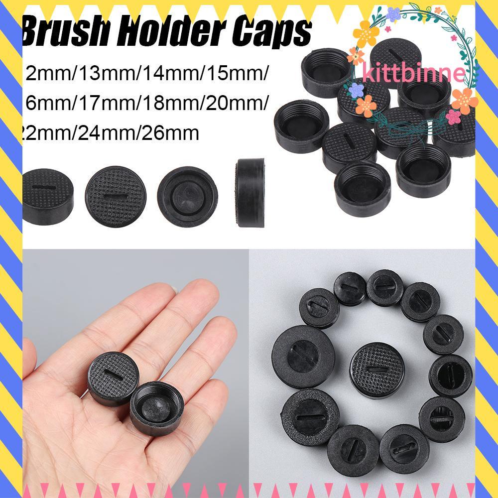 ชุด823 10ชิ้นผู้ถือแปรงหมวก13มิลลิเมตร/14มิลลิเมตร/15มิลลิเมตร/16มิลลิเมตรสีดําสกรูคาร์บอนแปรงแปรงผู้ถือ