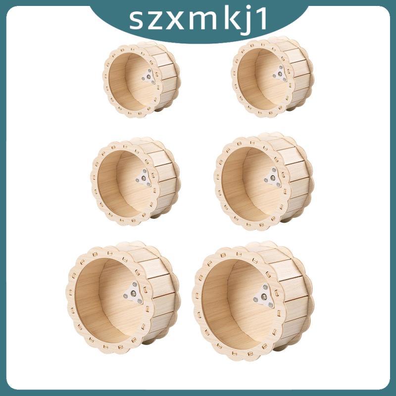[Szxmkj1] หนูแฮมสเตอร์ไม้วิ่งล้อลู่วิ่งเงียบสําหรับหนูแฮมสเตอร์ของเล่นสําหรับสัตว์เล็กหนูหนูคิตตี้แคระหนูแฮมสเตอร์