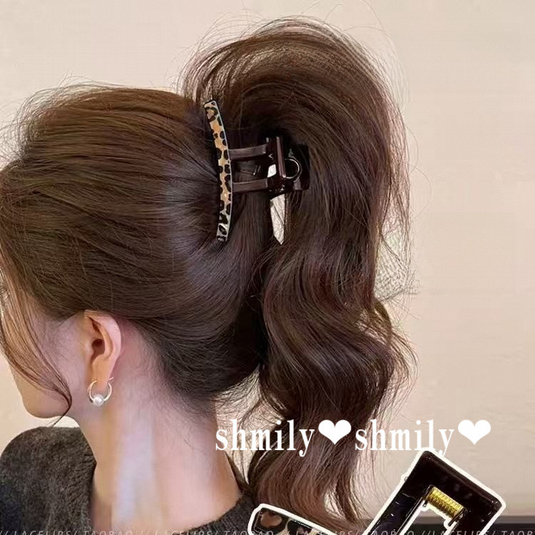คลิปผมหางม้าสูง ดีไซน์ลายเสือดาวสไตล์เรโทร ผลิตภัณฑ์เกรードพรีเมียม