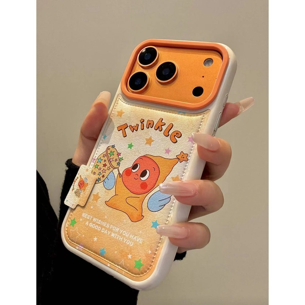 เคสแข็งหนังดาวการ์ตูนน่ารักสําหรับ ไอโฟน 17 16 15 14 13 มือโปร สูงสุด กรณี - รูปที่ 2