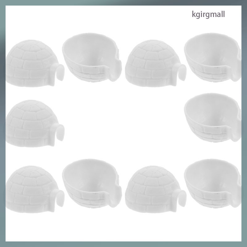 📦 10pcs Figurines Igloo สมจริง งานฝีมือ Igloo ตกแต่ง รูปพลาสติก