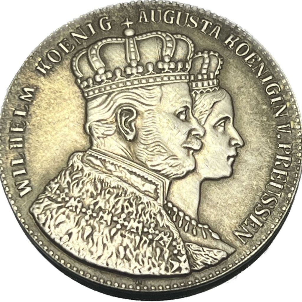 33 มม.1861 William คู่ทองเหลืองเหรียญที่ระลึก Crown Eagle Commemorative Edition เหรียญเงิน One-Hande