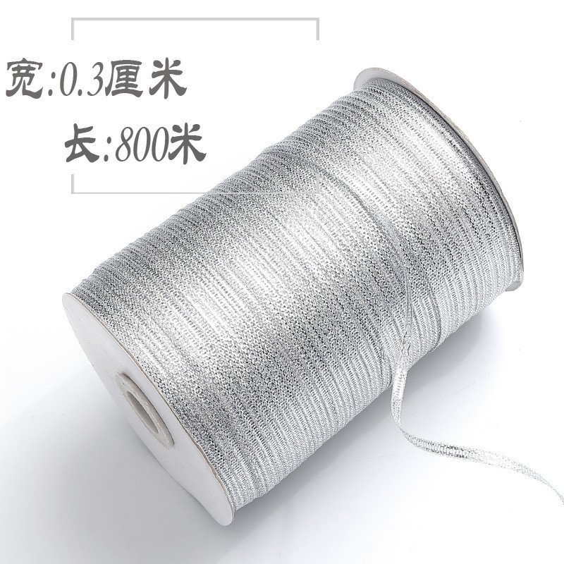 A Tube Cake Gift Code [Packaging Gold Silver Onion Ribbon] Flower 880 Ribbon 0.3cm Clothing Integrit