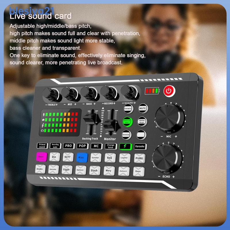 [blesiya21] การ์ดเสียง F998 16 เอฟเฟกต์เว็บคาสต์ 8 โหมดเสียงสําหรับรองรับเสียง Playback Live Voice C
