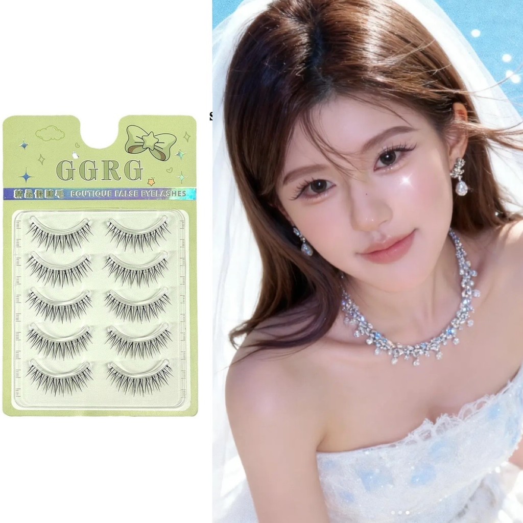 5 คู่ขนตาปลอม Cross Manga Lash Extension แถบโปร่งใสธรรมชาติ Big Eyes แต่งหน้า