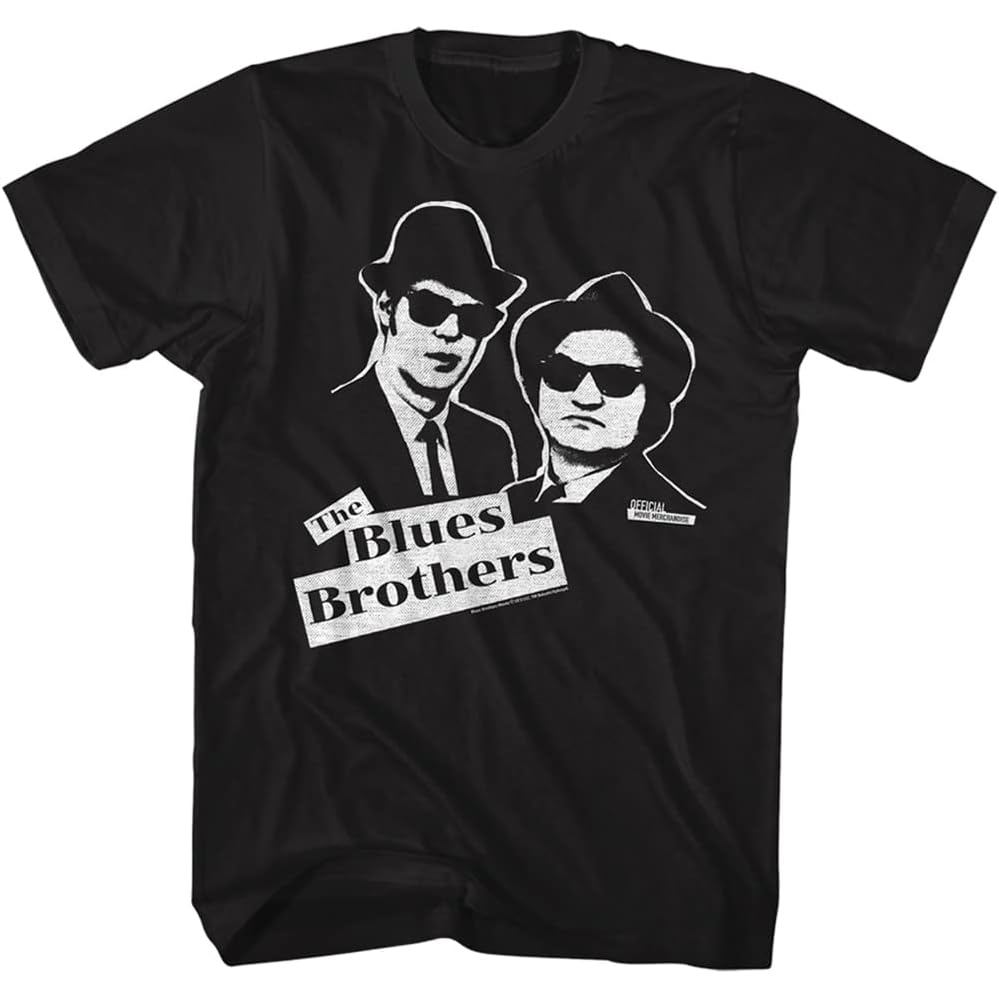 จัดส่งตลอด 24 ชั่วโมงThe Blues Brothers Movie Jake & Elwood Adult Short Sleeve T-Shirts Graphic Tees
