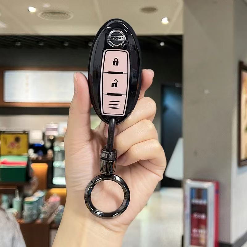 ร้านใช่! ปลอกกุญแจสําหรับ Nissan Terra Navara Almera Rogue Grand Livina X-Trail Altima Titan พวงกุญแจ - รูปที่ 4