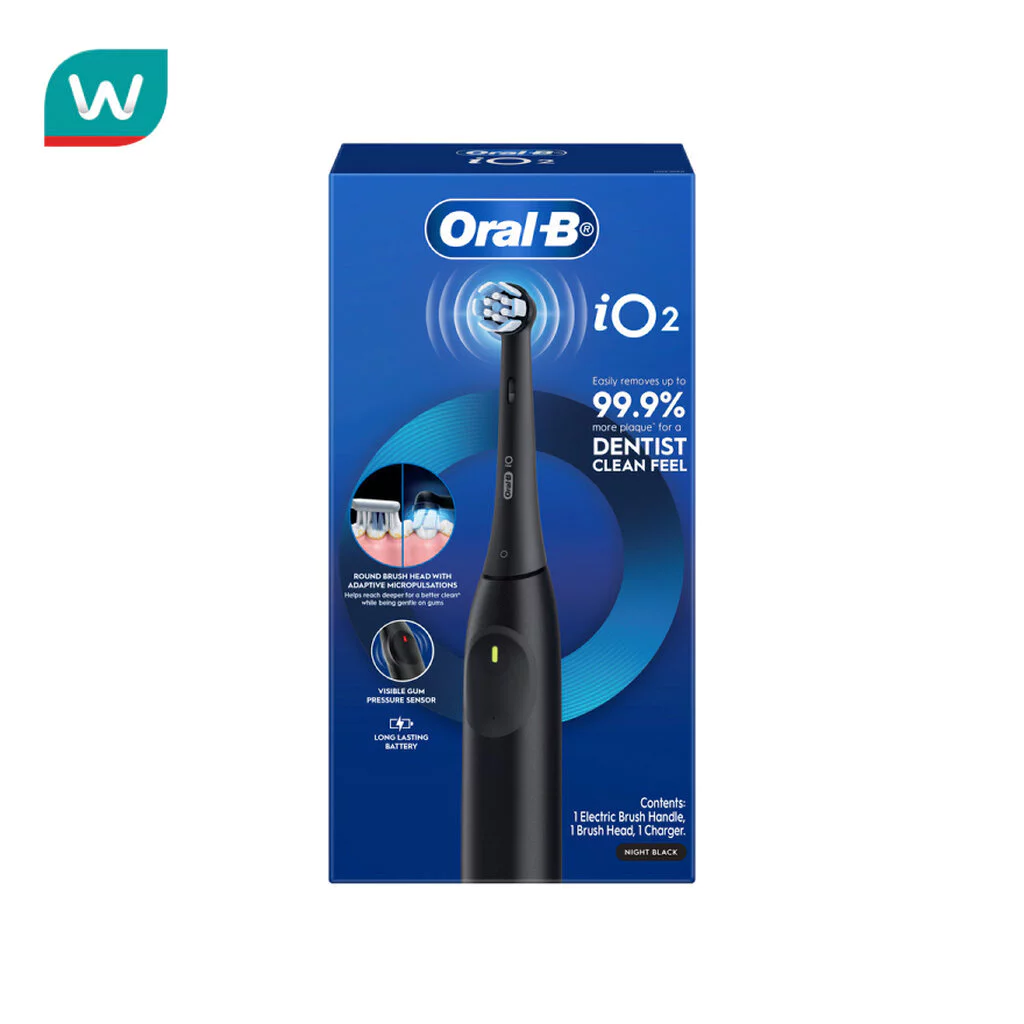 Oral B ออรัล-บี แปรงสีฟันไฟฟ้า ไอโอ ซีรีส์ 2 ไนท์ ดำ 1 ชิ้น