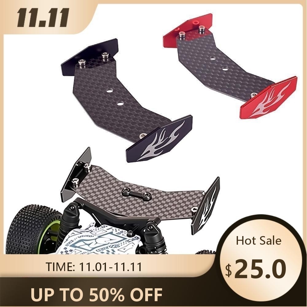 9IMOD RC รถ Tail Wing คาร์บอนไฟเบอร์รีโมทคอนโทรลด้านหลังอลูมิเนียมสําหรับ Losi 1/24 Micro-B 2WD BUGGY RC รถอะไหล่อัพเกรด