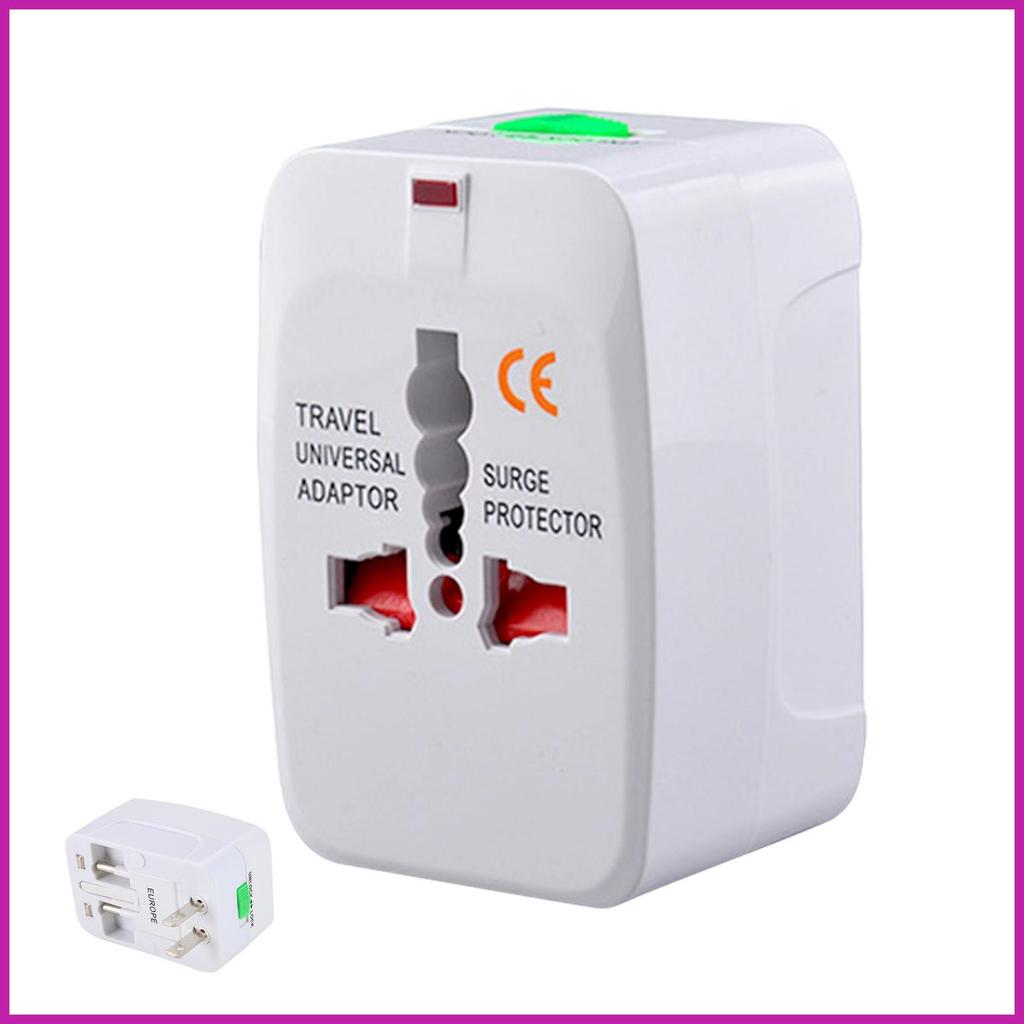 ปลั๊กอะแดปเตอร์ปลั๊กอะแดปเตอร์ World Travel Converter Surge Protection โทรศัพท์แล็ปท็อปอุปกรณ์ชาร์จส